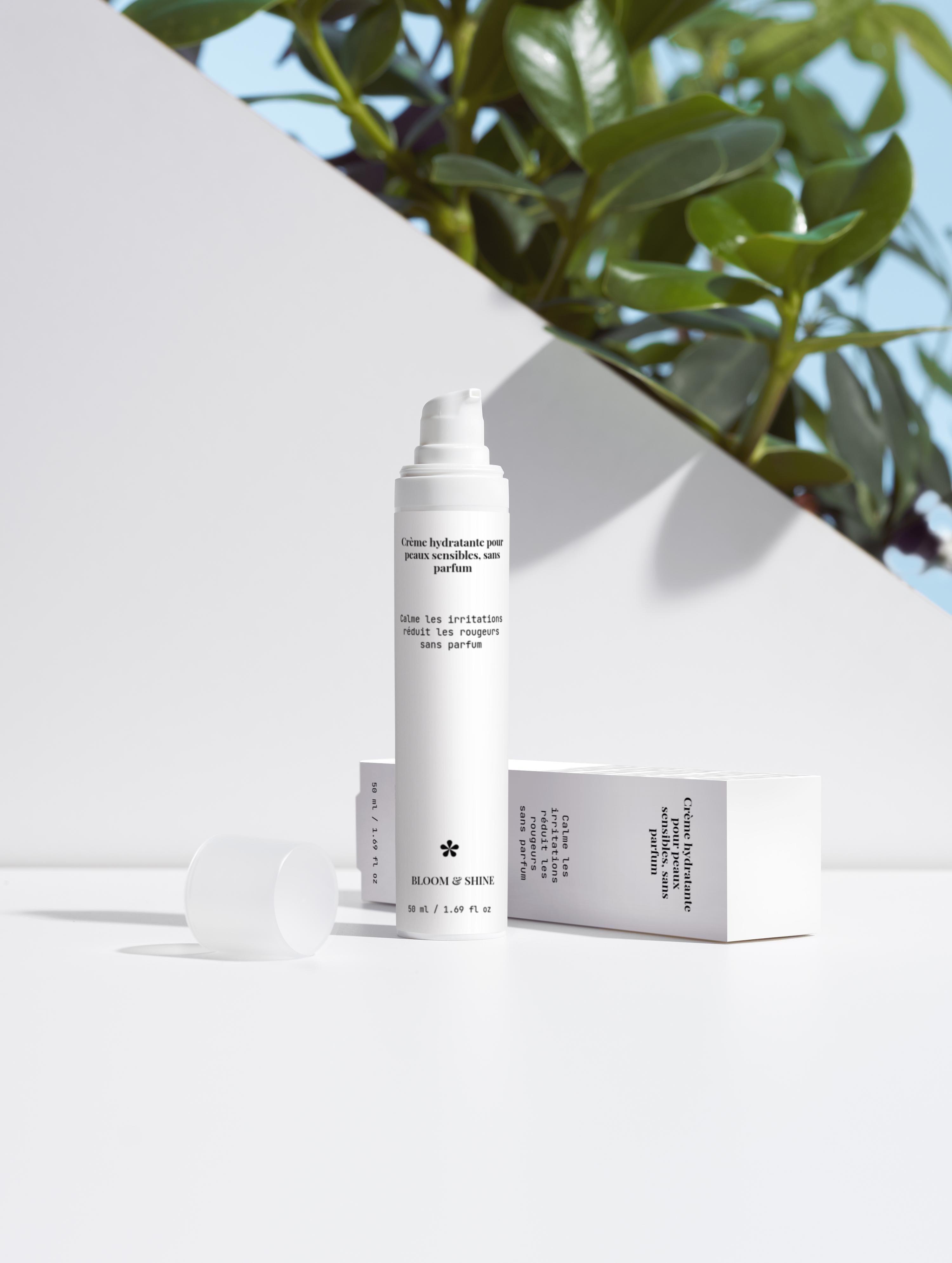 Crème hydratante pour peaux sensibles, sans parfum