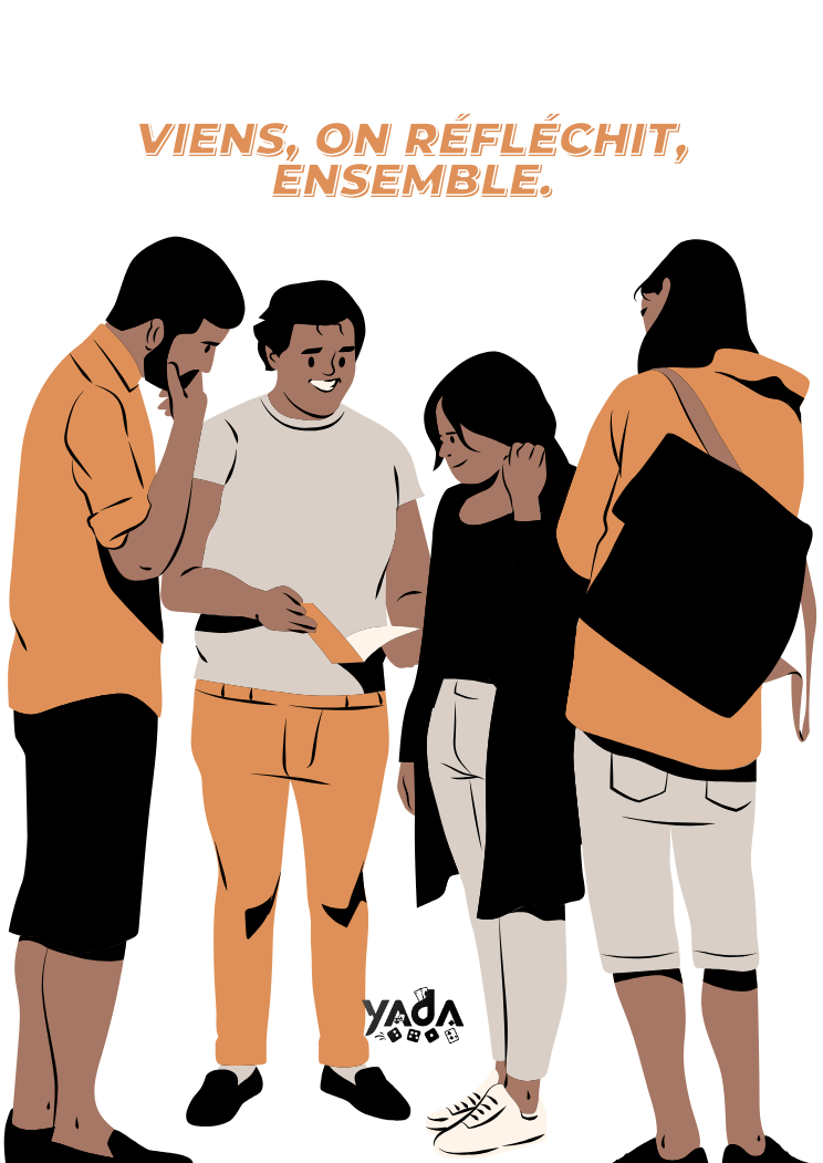 Jeu de cartes, "Viens on réfléchit ensemble"