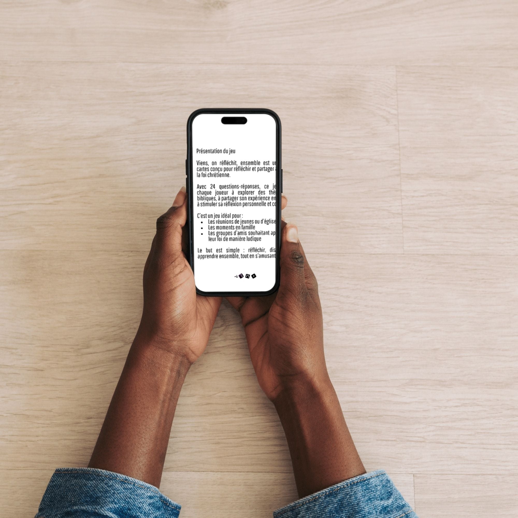 Viens, on réfléchit, ensemble — Jeu de cartes chrétien (version PDF téléchargeable)