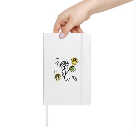 Carnet à couverture rigide tulipe