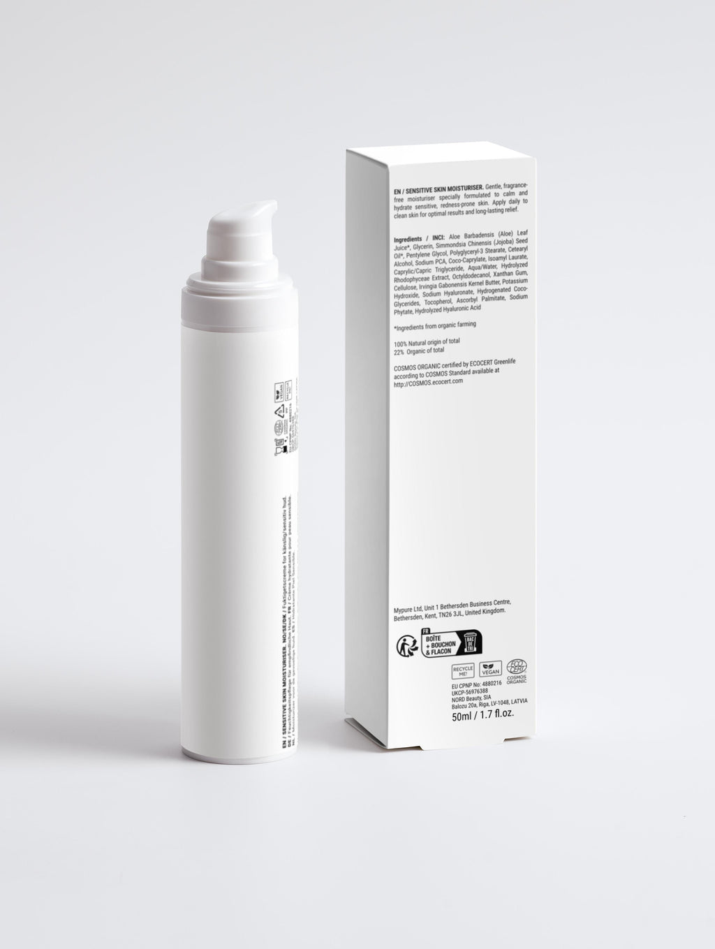 Crème hydratante pour peaux sensibles, sans parfum