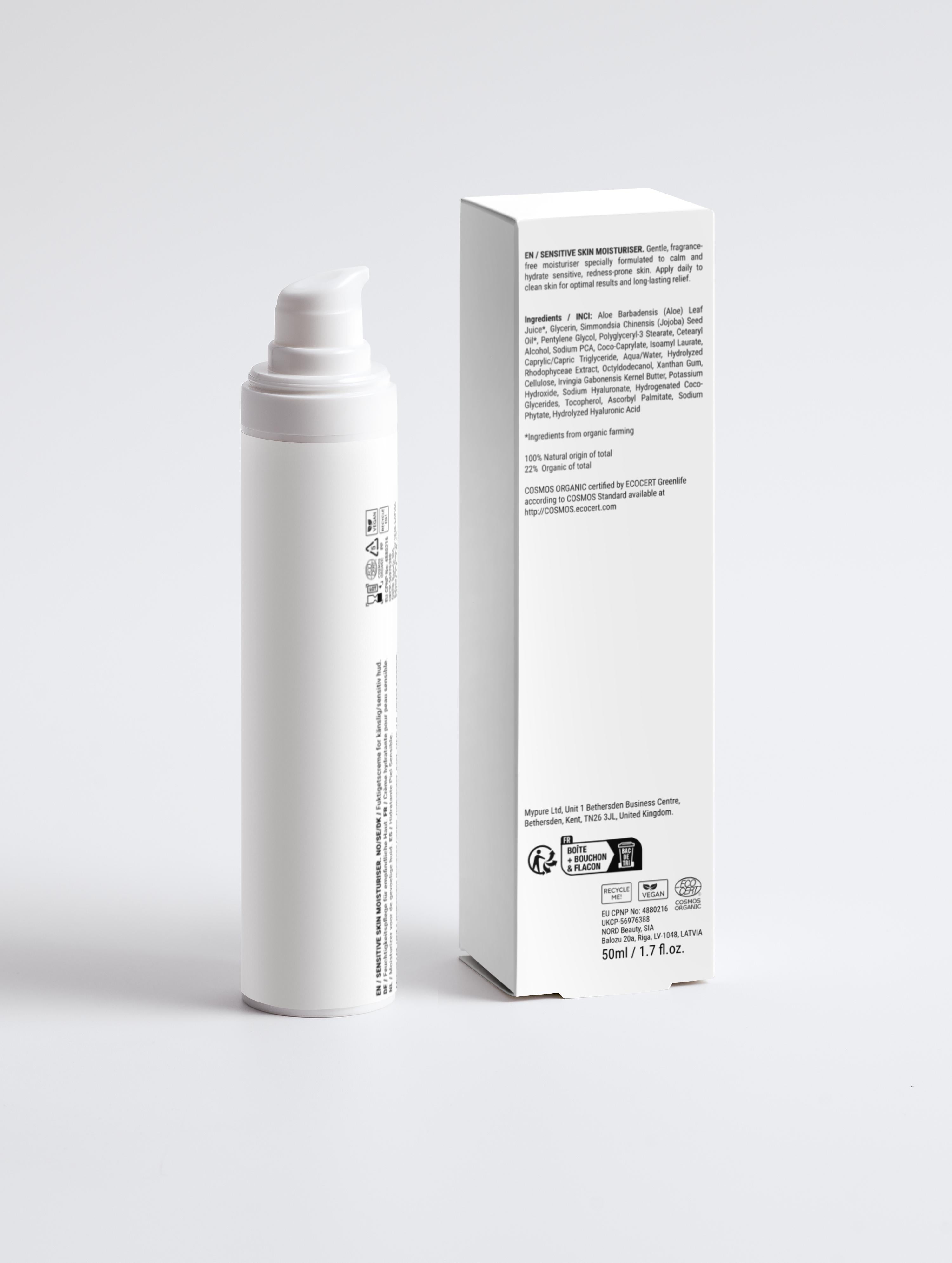 Crème hydratante pour peaux sensibles, sans parfum