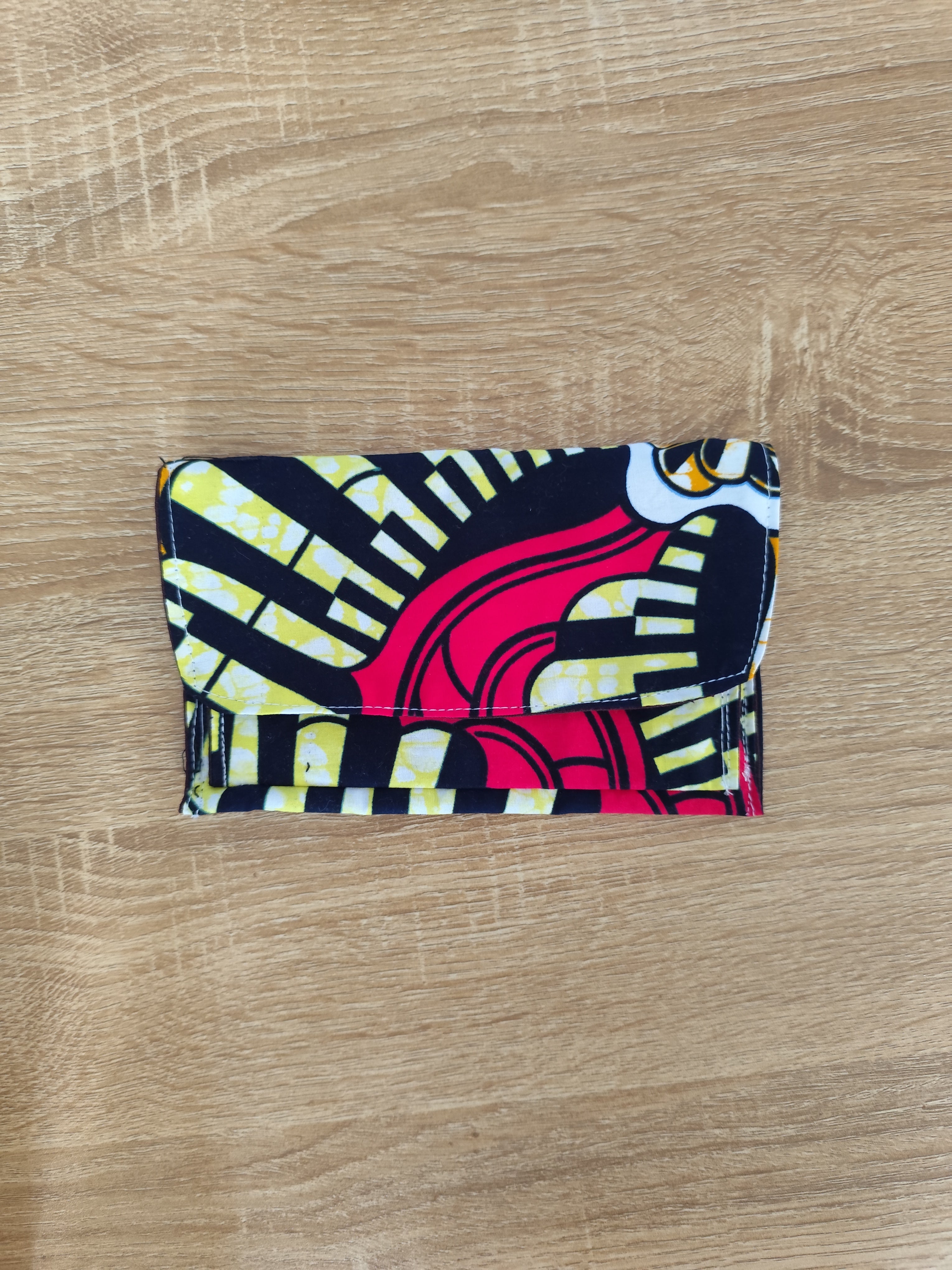 Blume. Totebag et mini portefeuille cousu main – pièces uniques.