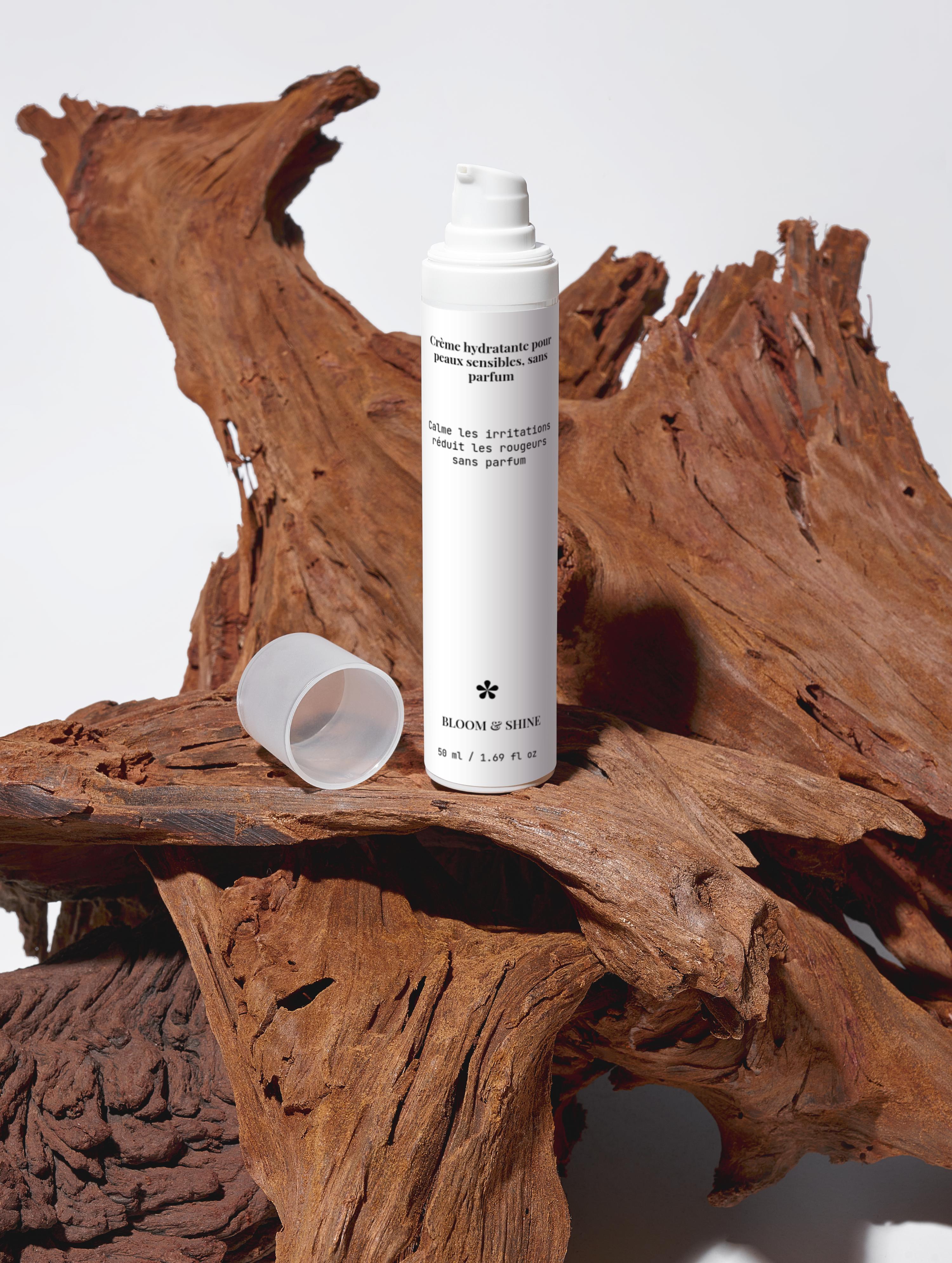 Crème hydratante pour peaux sensibles, sans parfum